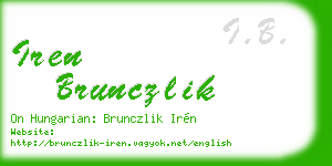 iren brunczlik business card