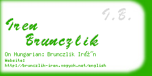 iren brunczlik business card